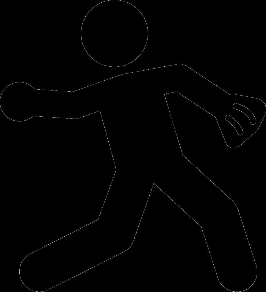 Softball Pitching Outline PNG