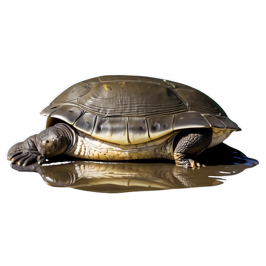 Softshell Turtle In Mud Png Ppe PNG