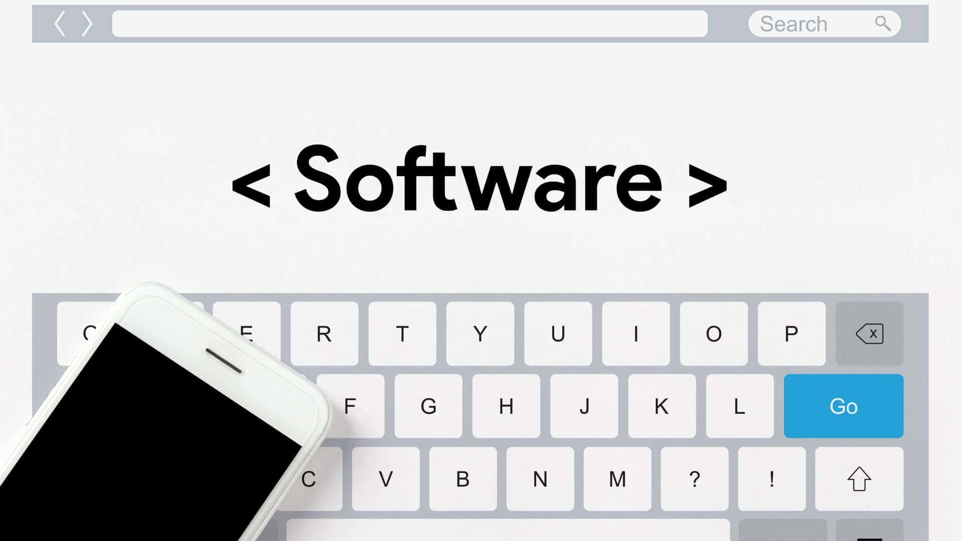 Software Search Concept Keyboard Phone Wallpaper