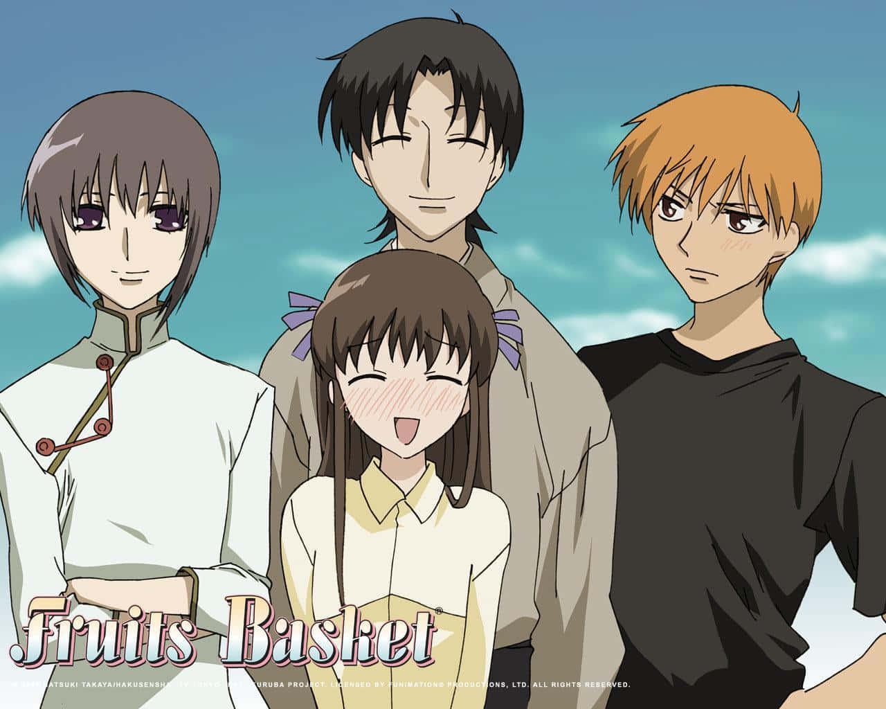 Sohma Brothers With Tohru Fruits Basket Anime Blue Sky Wallpaper