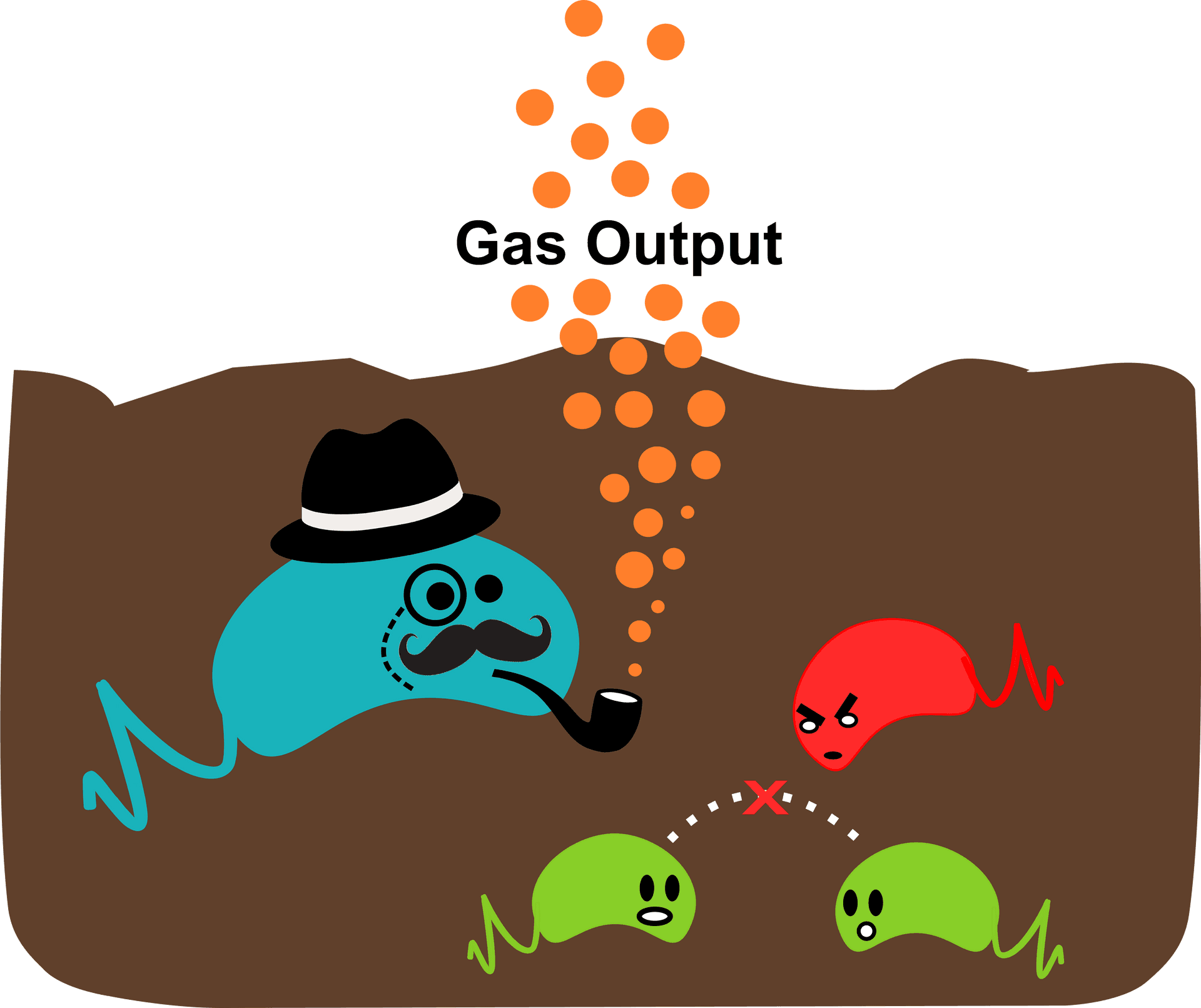 Soil Bacteria Interactionsand Gas Production PNG