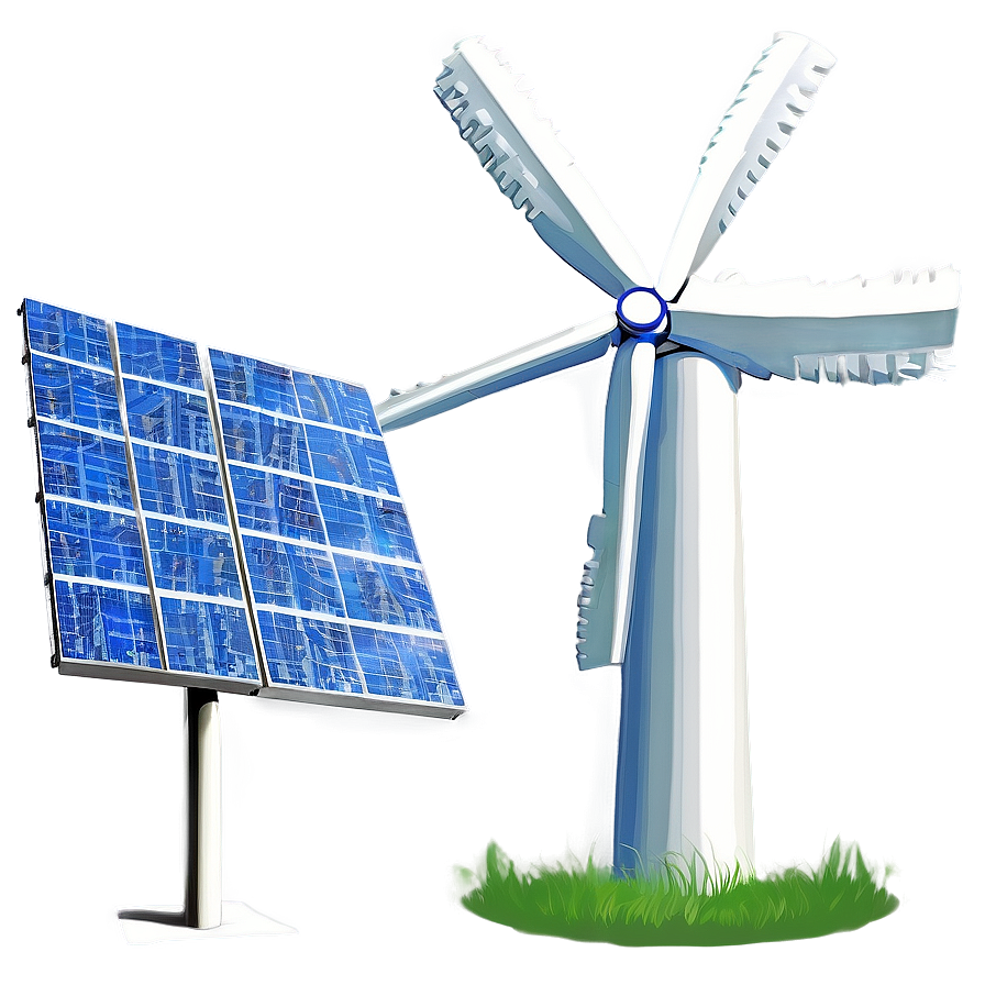 Solar And Windmill Hybrid Png 05242024 PNG