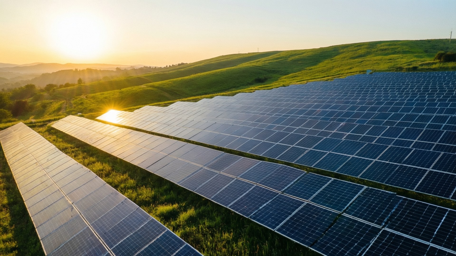 Solar Array Sunrise Sfondi
