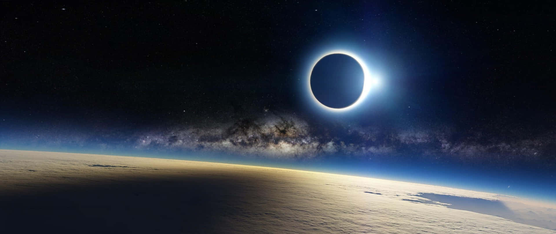 Solar Eclipse From Space Wallpaper