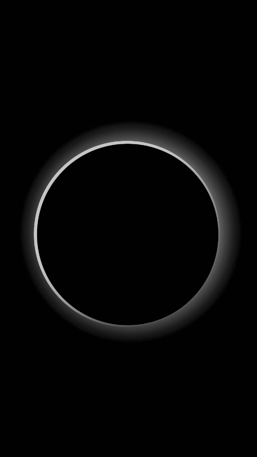 Solar Eclipse Minimalist Black Phone
