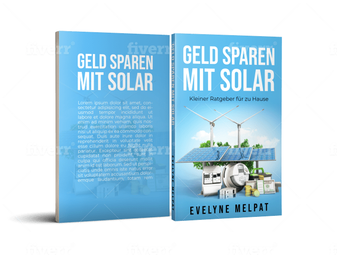 Solar Energy Savings Guide Book Cover Mockup PNG