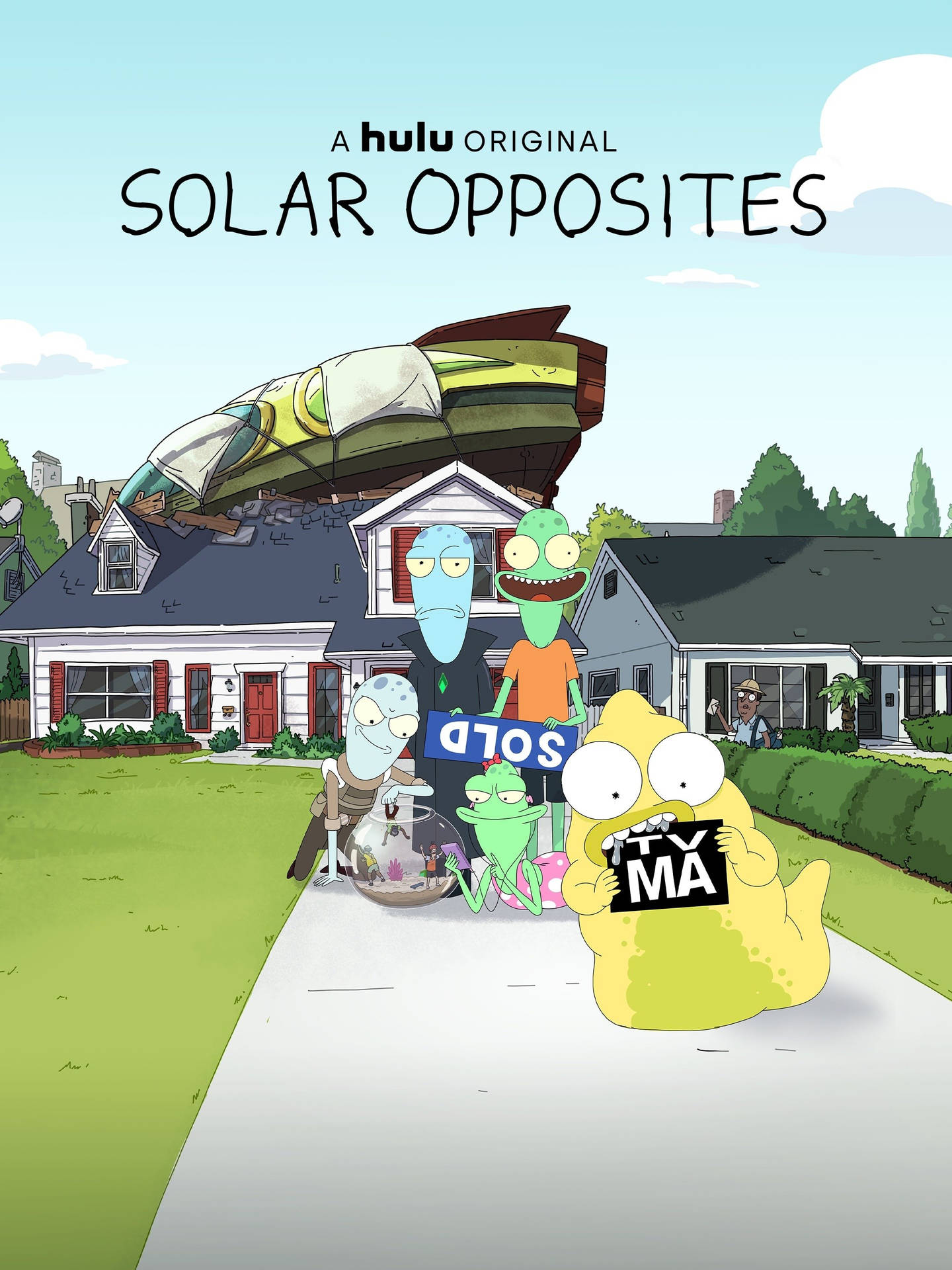 Solar Opposites Poster With Pupa Background