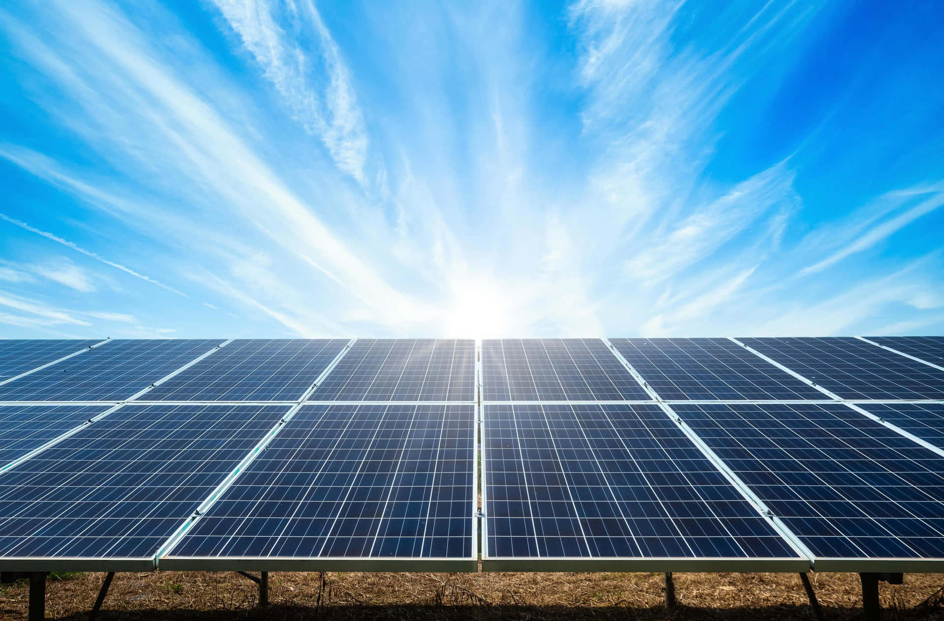 Solar Panels Generating Clean Energy