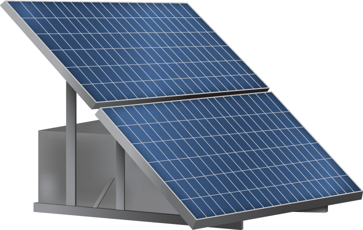Solar Panels Stand Alone System PNG
