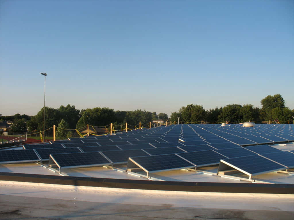Solar Panelson Building Roof Chatham Kent Wallpaper