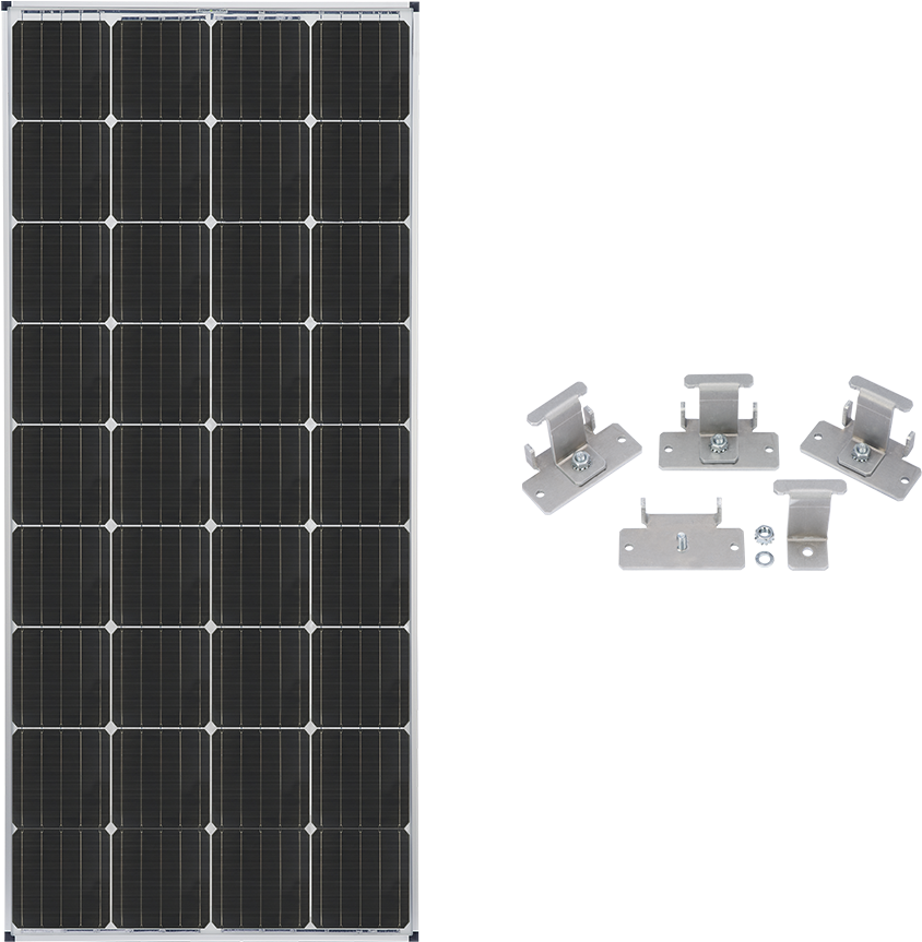 Solar Panelwith Mounting Brackets PNG