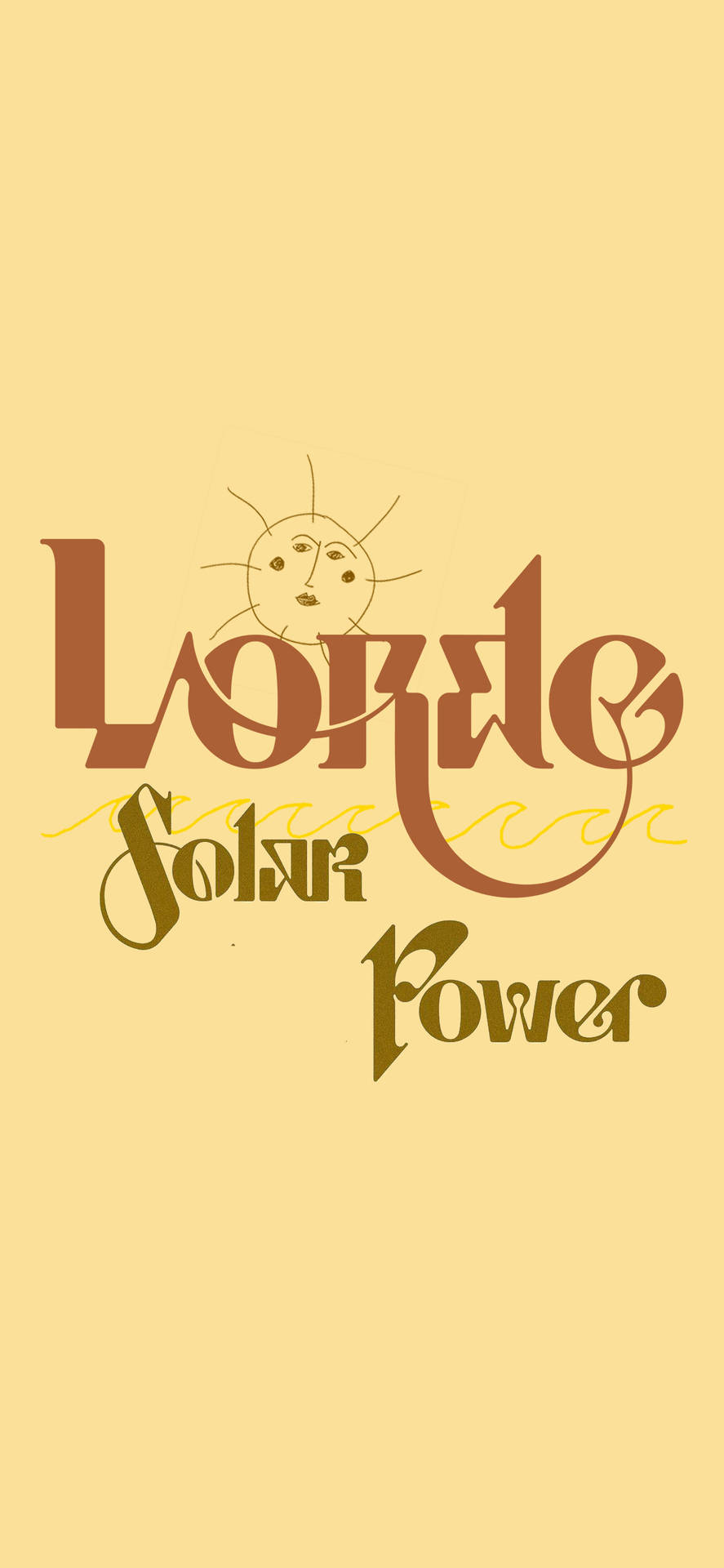 Solar Power Lorde Graphic Art Background
