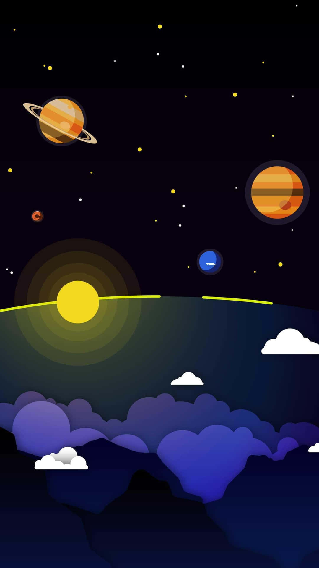 Solar System Digital Artwork Wallpaper