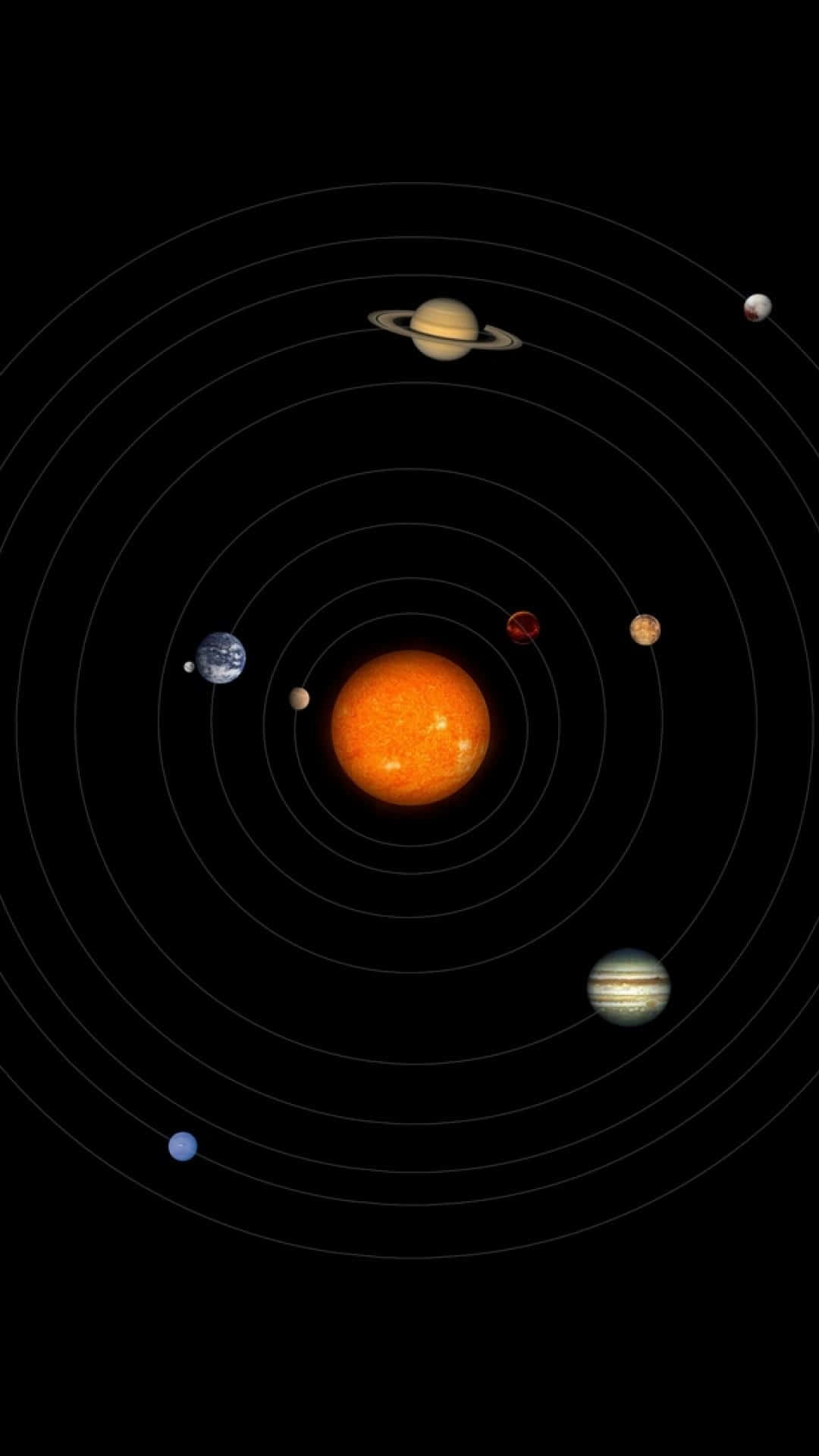 Solar System In Dark Space Wallpaper