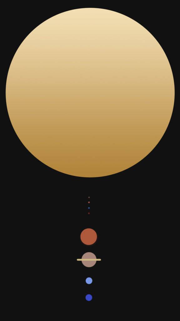 Solar System Minimalist Smart Phone Wallpaper