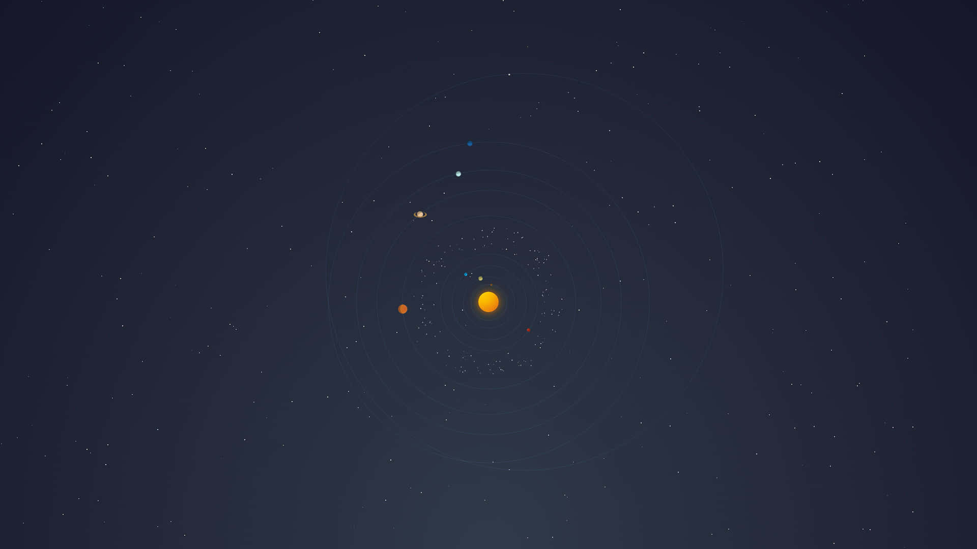 Solar System Minute Illustration Wallpaper