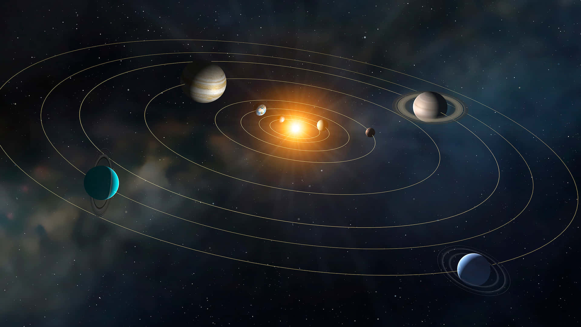 Bildeines Umlaufenden Sonnensystems