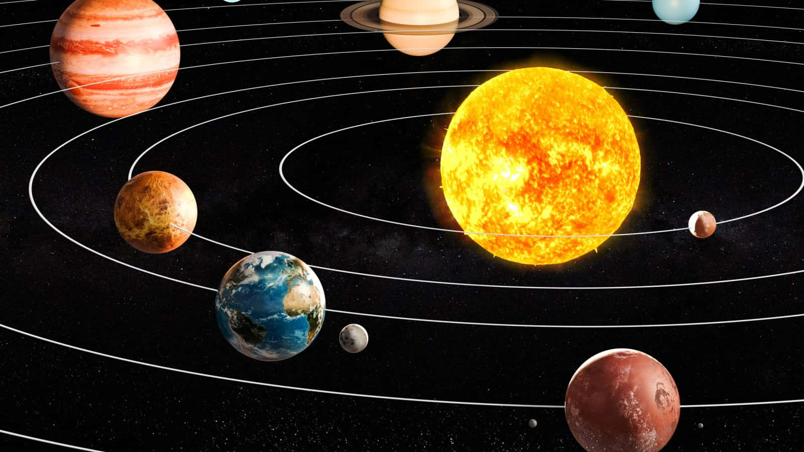 A breathtaking view of the Solar System