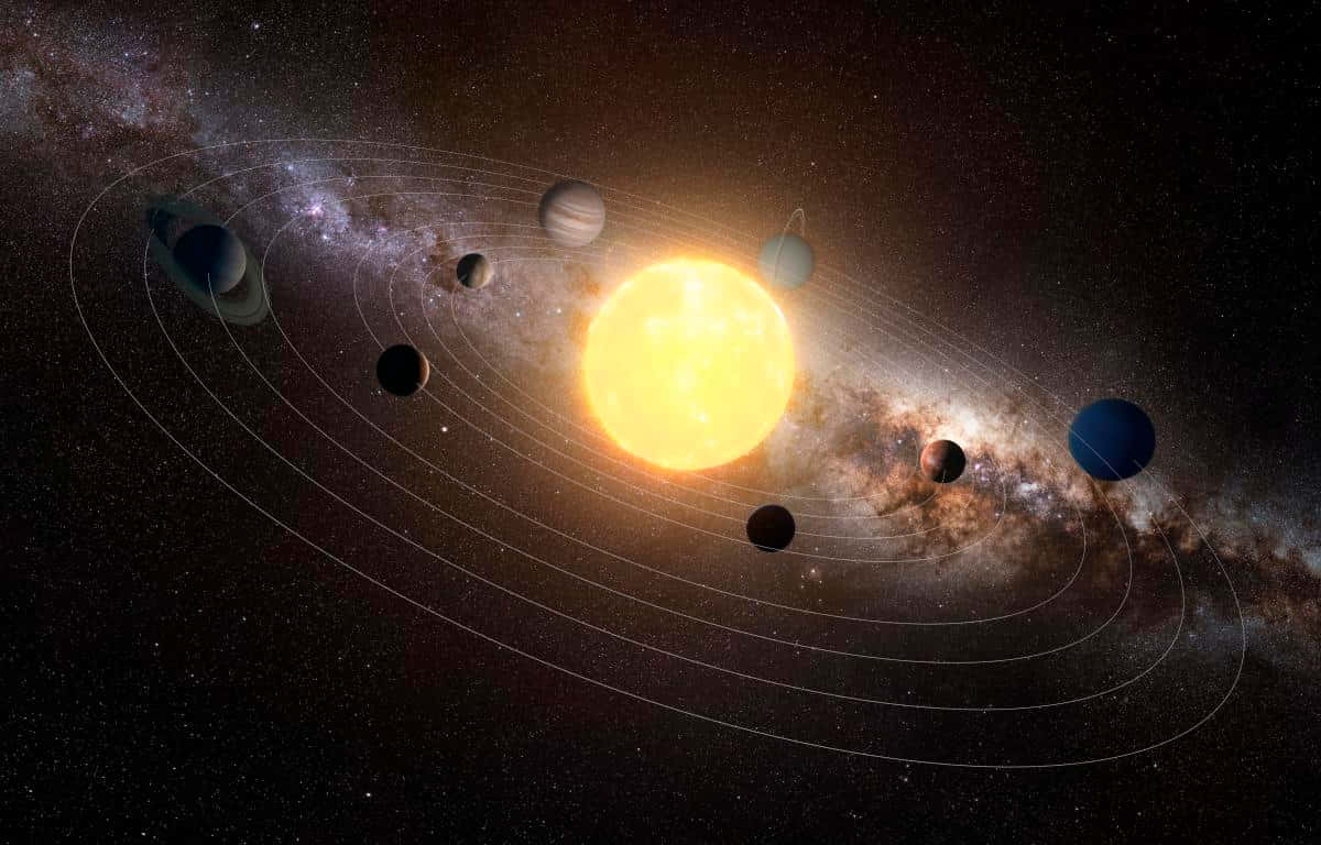 Imagendel Sol Ardiente En El Sistema Solar.