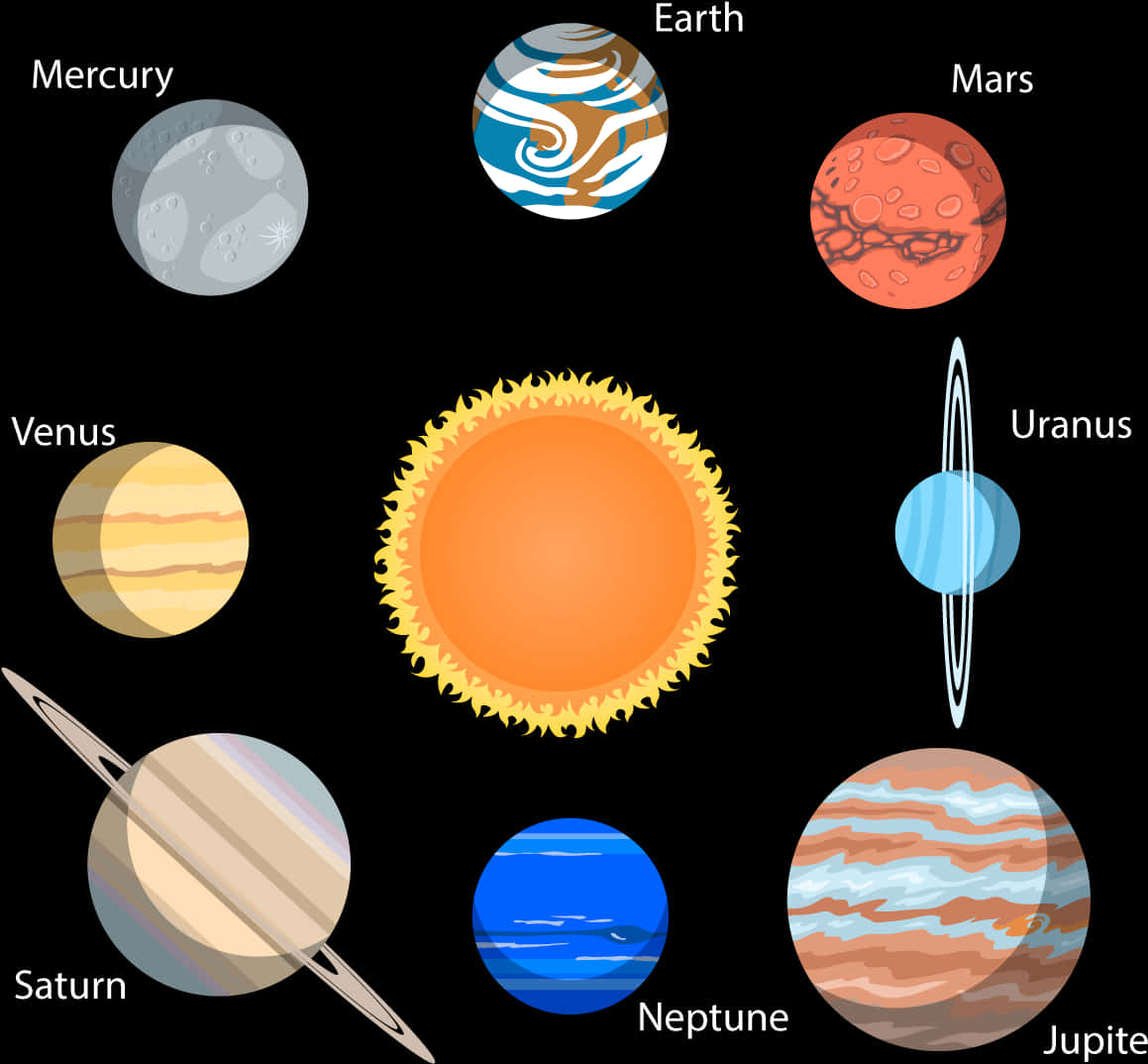Solar System Planets Illustration PNG