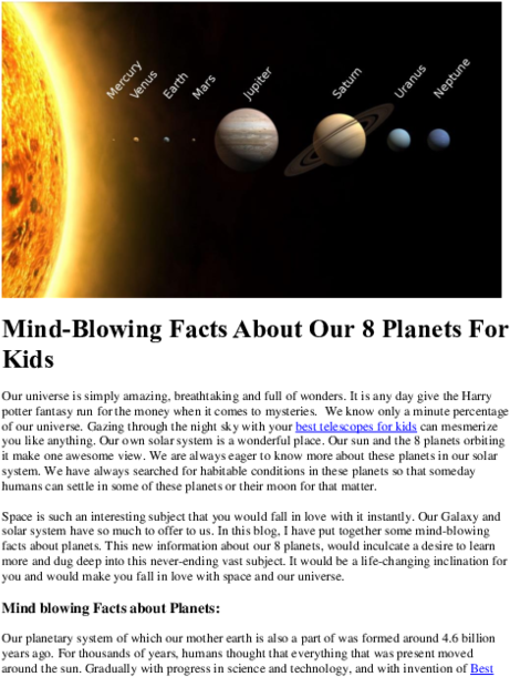 Solar System Planets Overview PNG