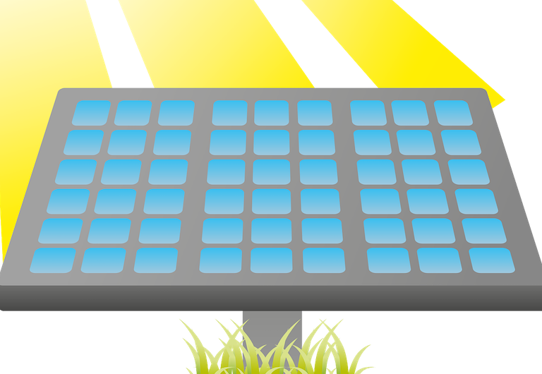 Solar_ Panel_ Illustration_with_ Sunrays PNG