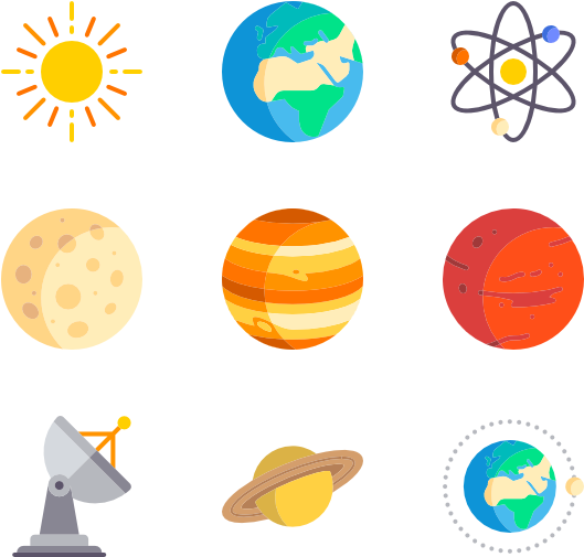Solar_ System_and_ Space_ Exploration_ Icons PNG