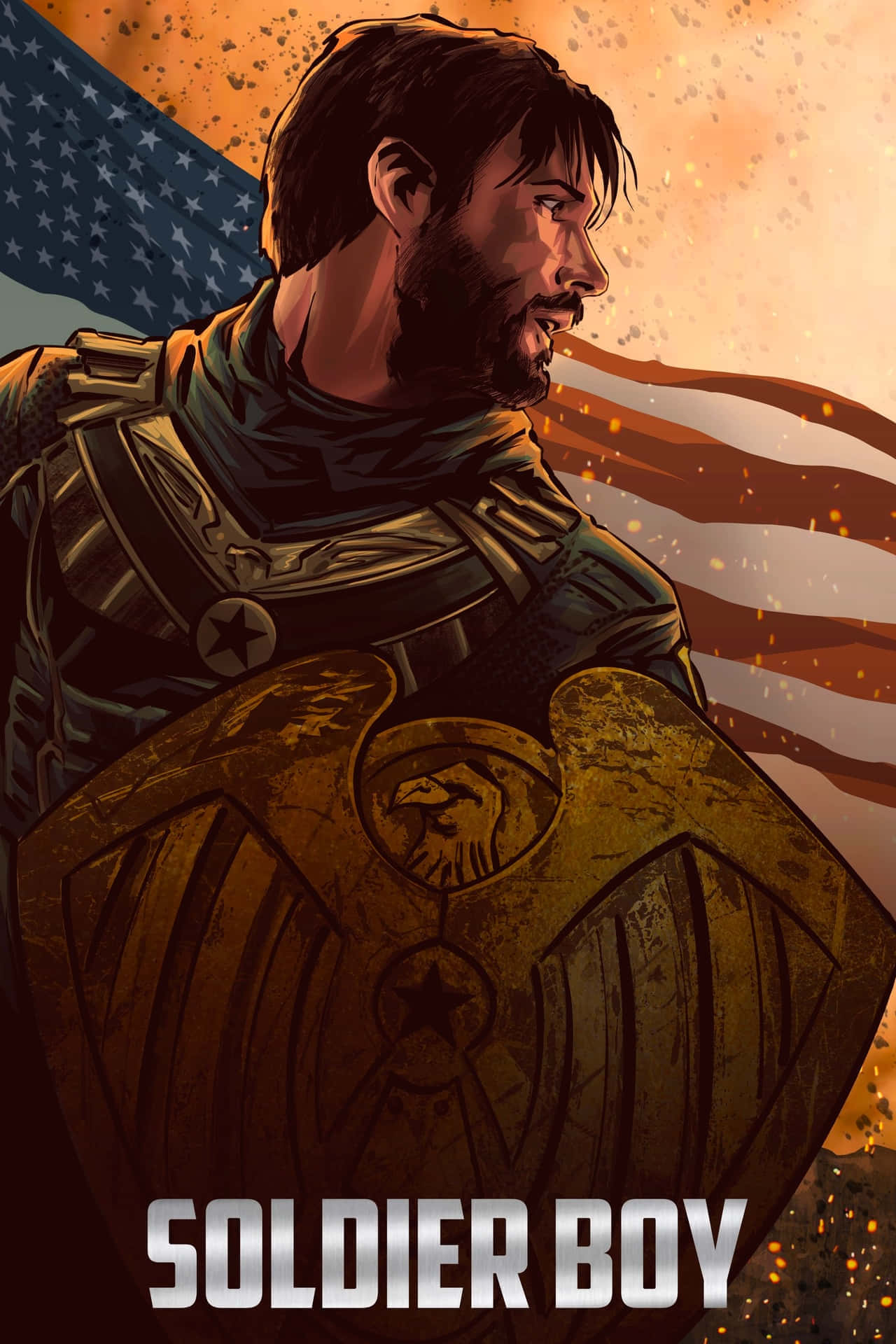 Soldier Boy Patriotic Hero Illustration Wallpaper