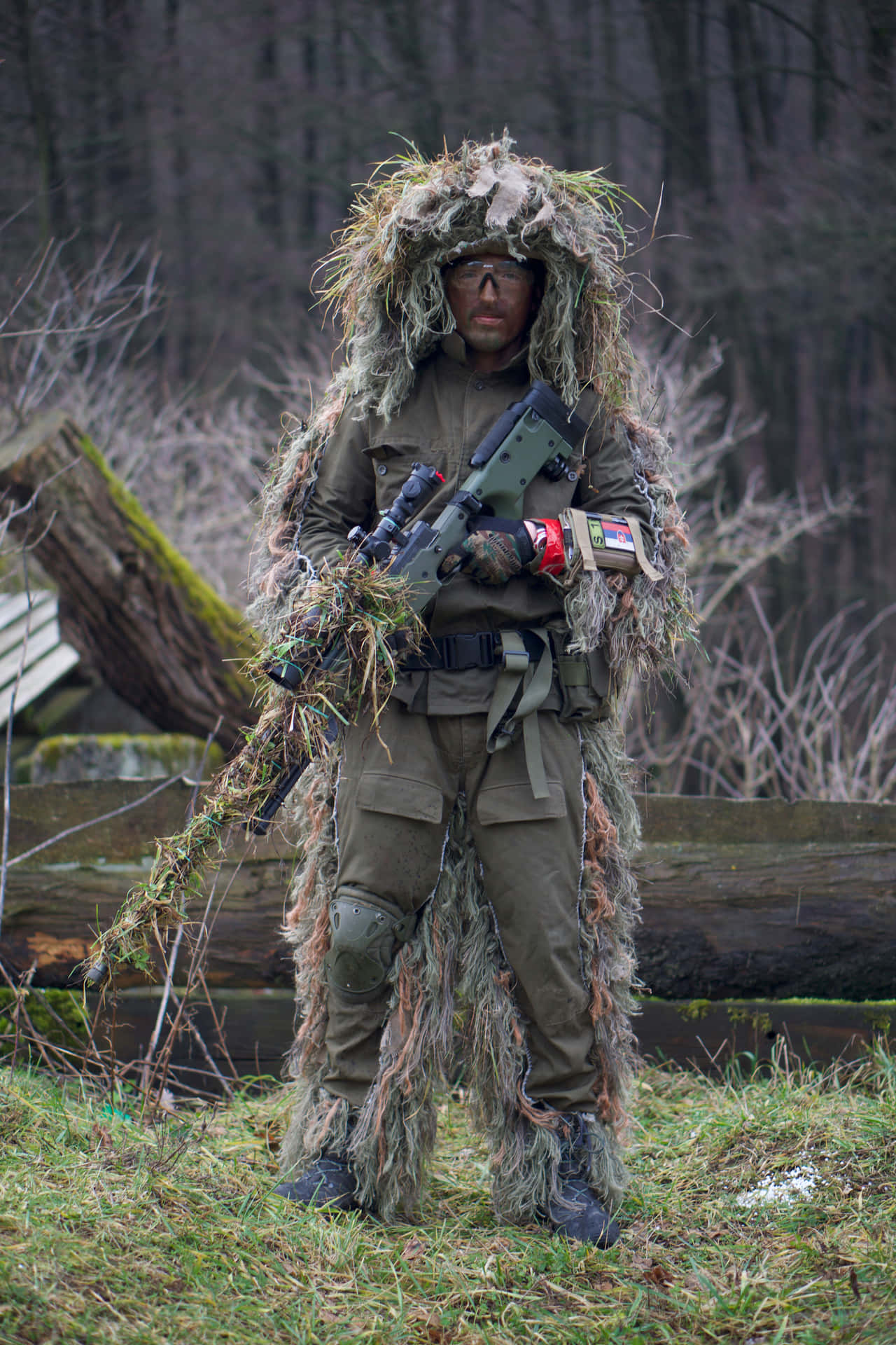 Dyb Camouflage Sniper Soldat Billeder