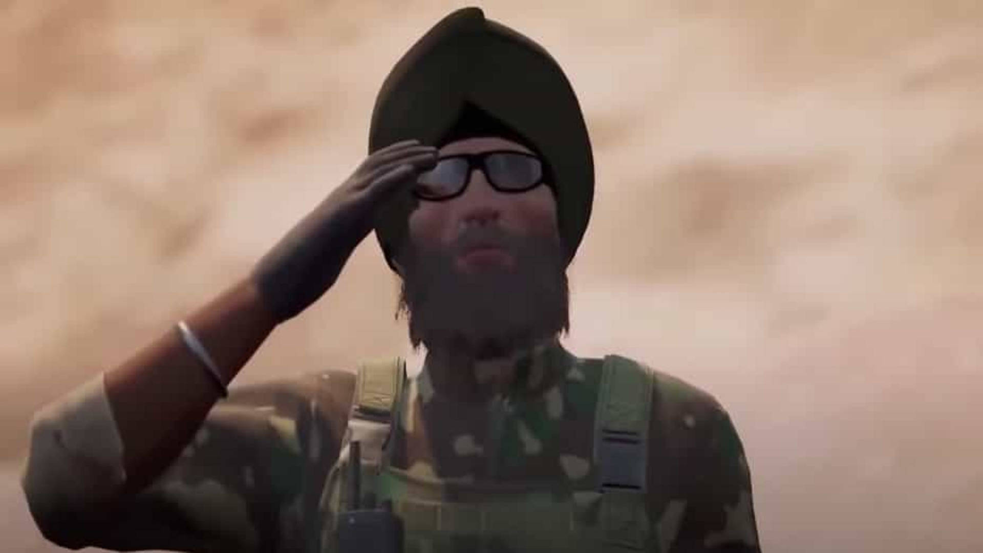 Soldier Saluting Fau-g Wallpaper