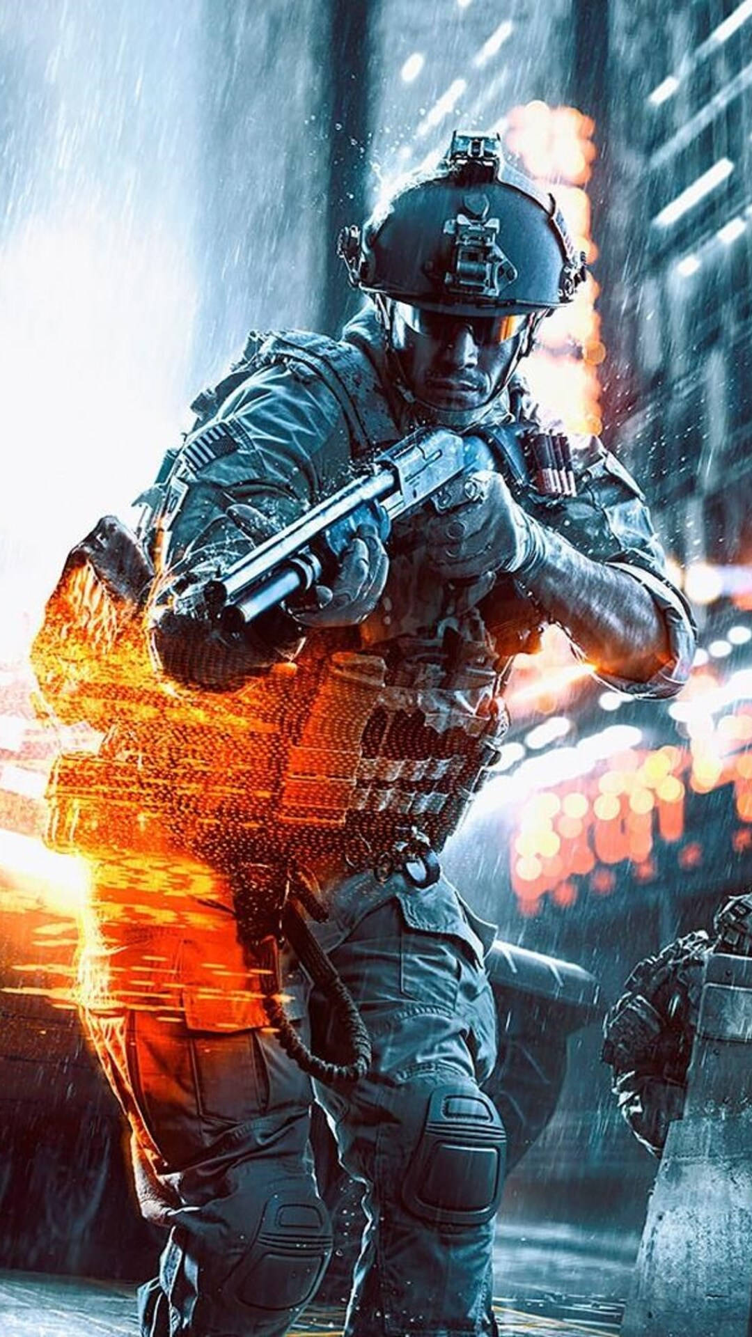 Soldato Che Spara Con Una Pistola Telefono Battlefield 4 Sfondo