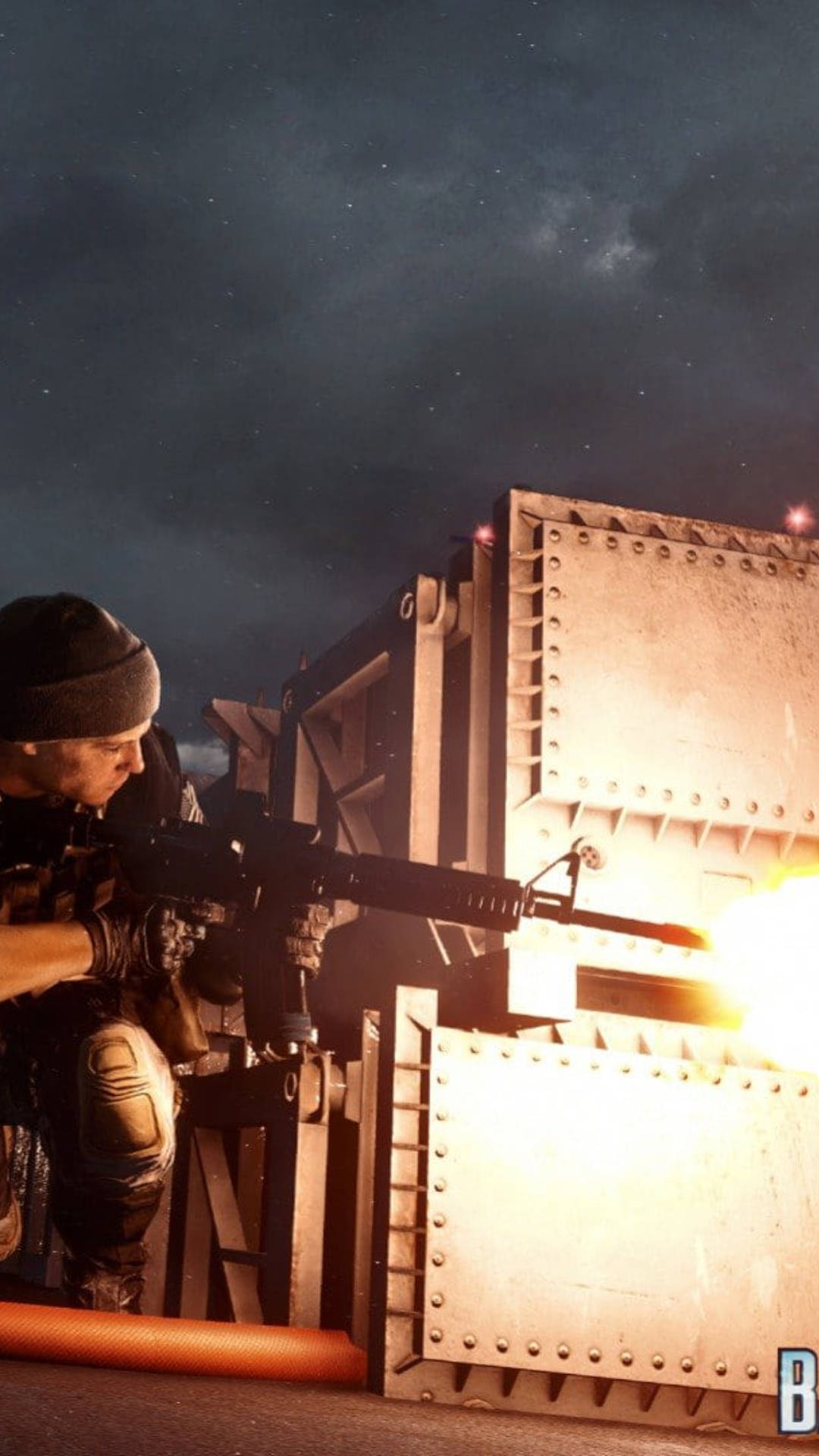 Soldier Shooting His Gun Battlefield 4 Phone