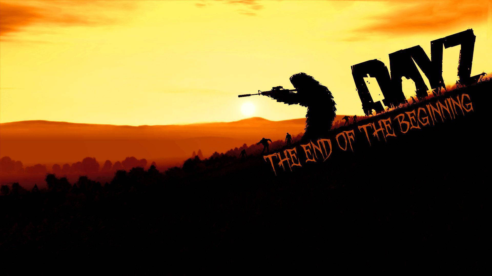 Soldier Silhouette At Sunset Dayz Desktop Picture