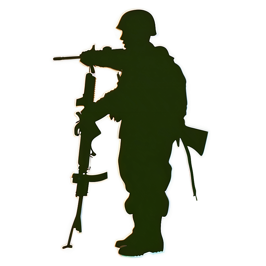 Soldier Silhouettes On Battlefield Png Vrv34 PNG