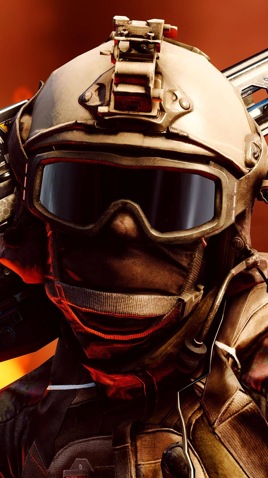 Soldadocom Óculos Battlefield 4 Celular. Papel de Parede
