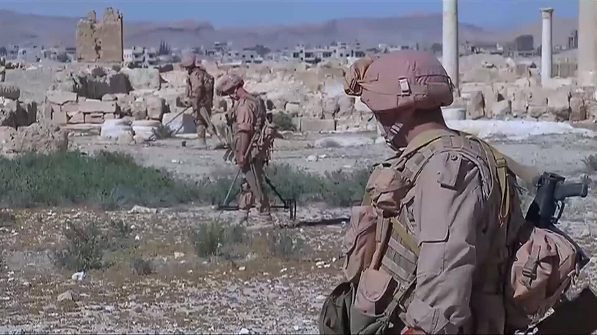 Soldadosen Palmira, Siria Fondo de pantalla