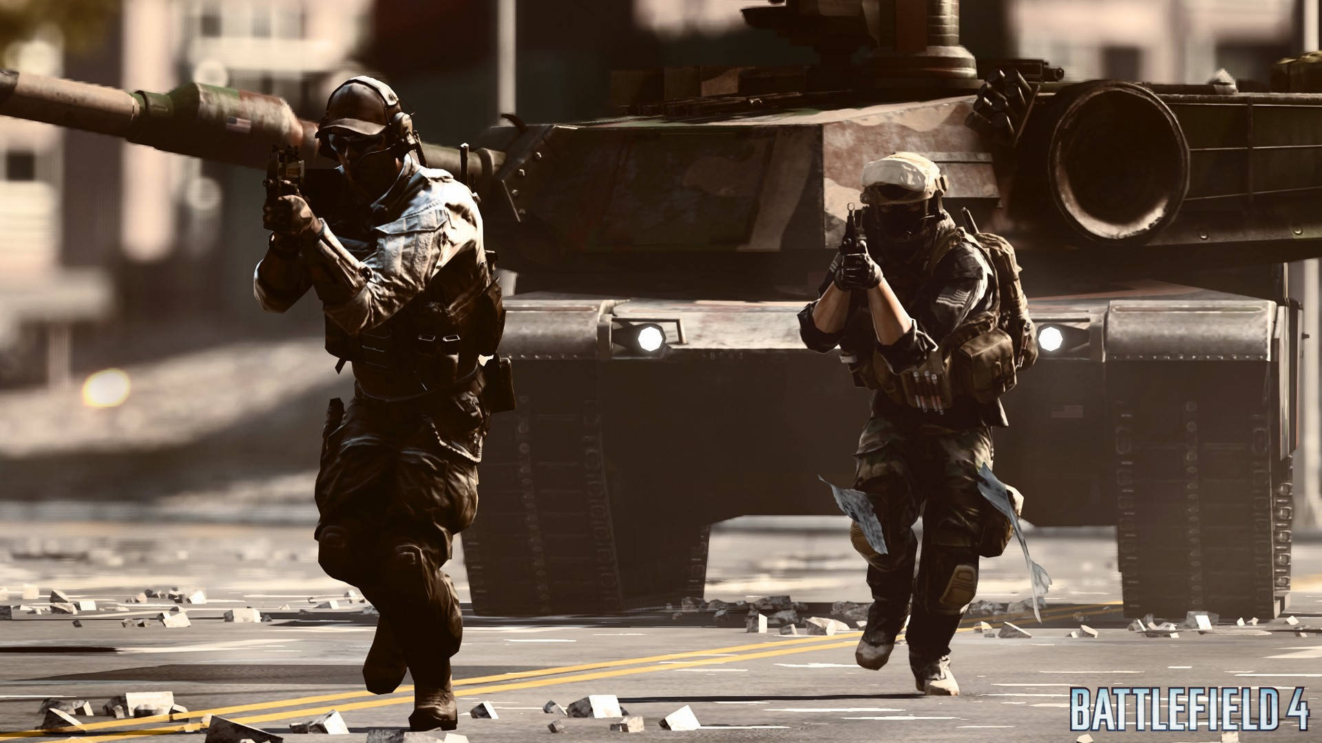 Soldiers Patrolling In Battlefield 4