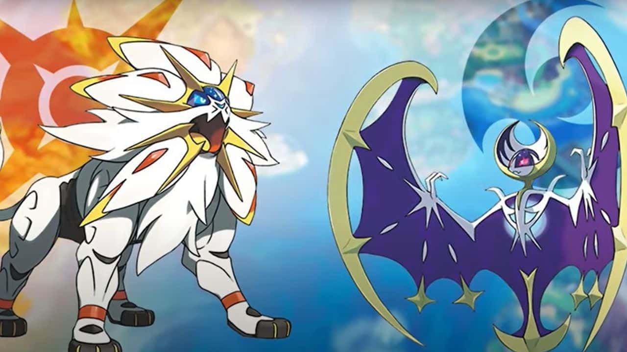 Solgaleo With Lunala Face Off Wallpaper