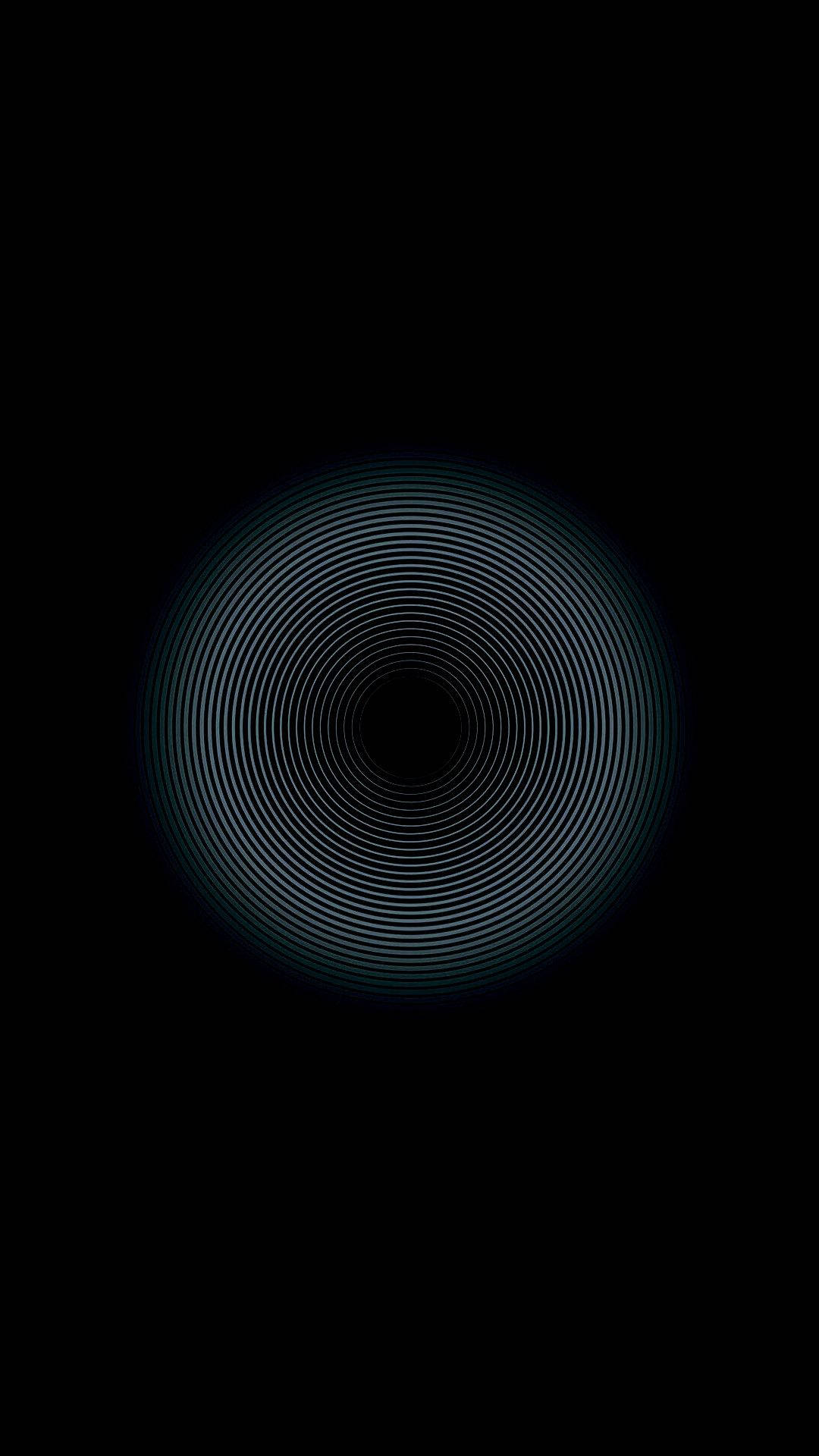 Solid Black 4k Glowing Circles
