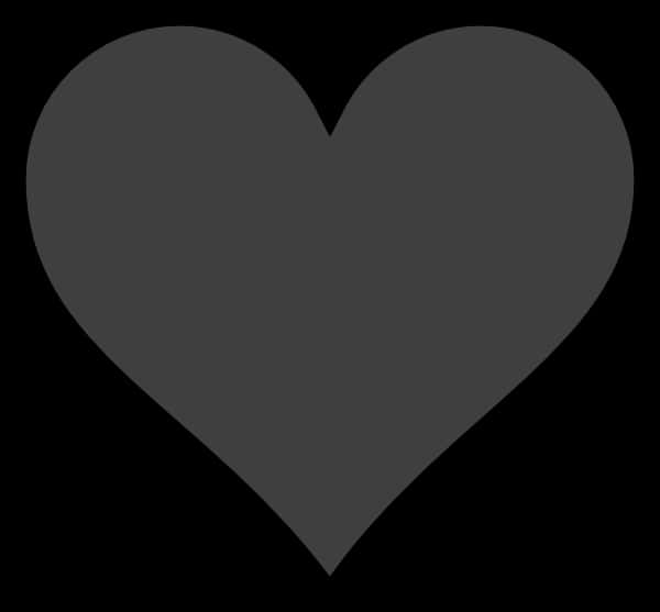 Solid Black Heart Transparent Background PNG