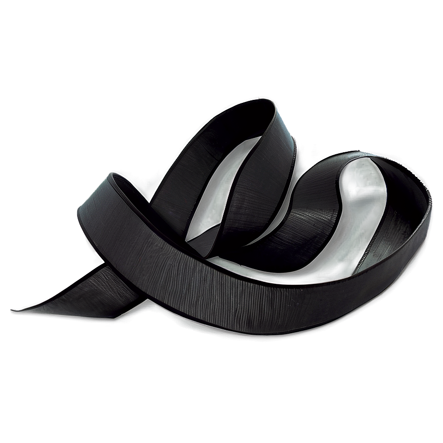 Solid Black Ribbon Png 06202024 PNG