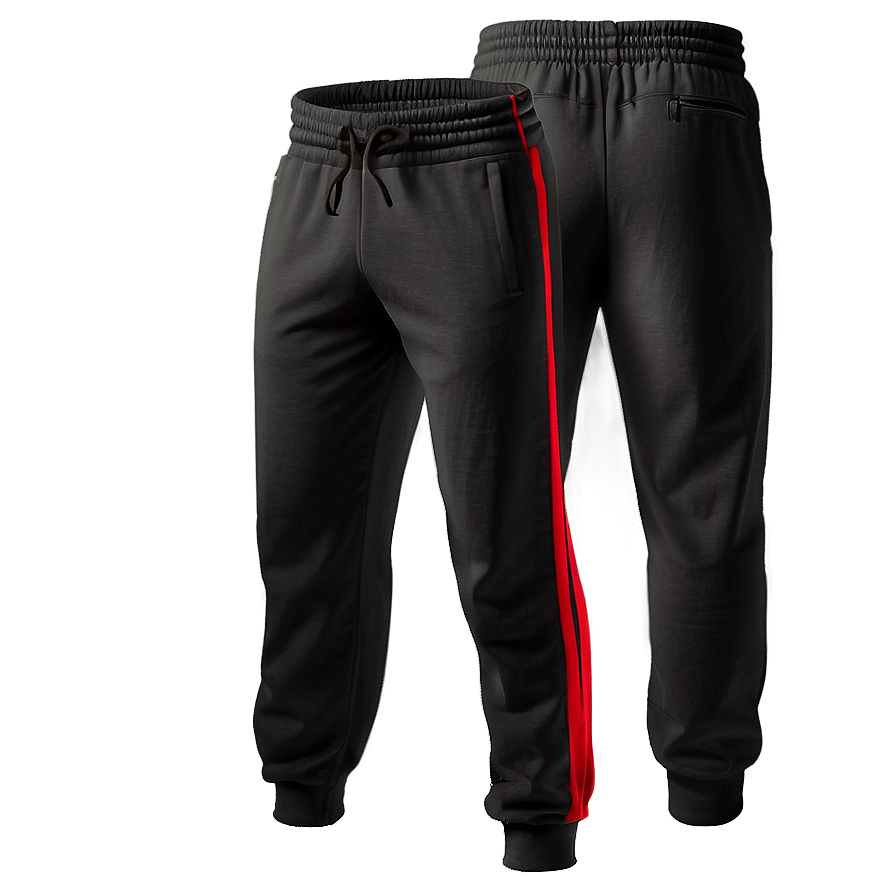 Solid Black Sweatpants Png 06132024 PNG