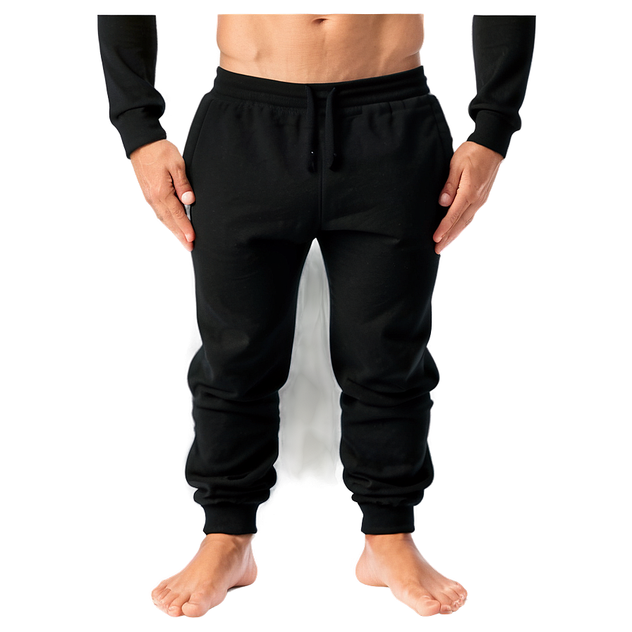 Solid Black Sweatpants Png Atd PNG