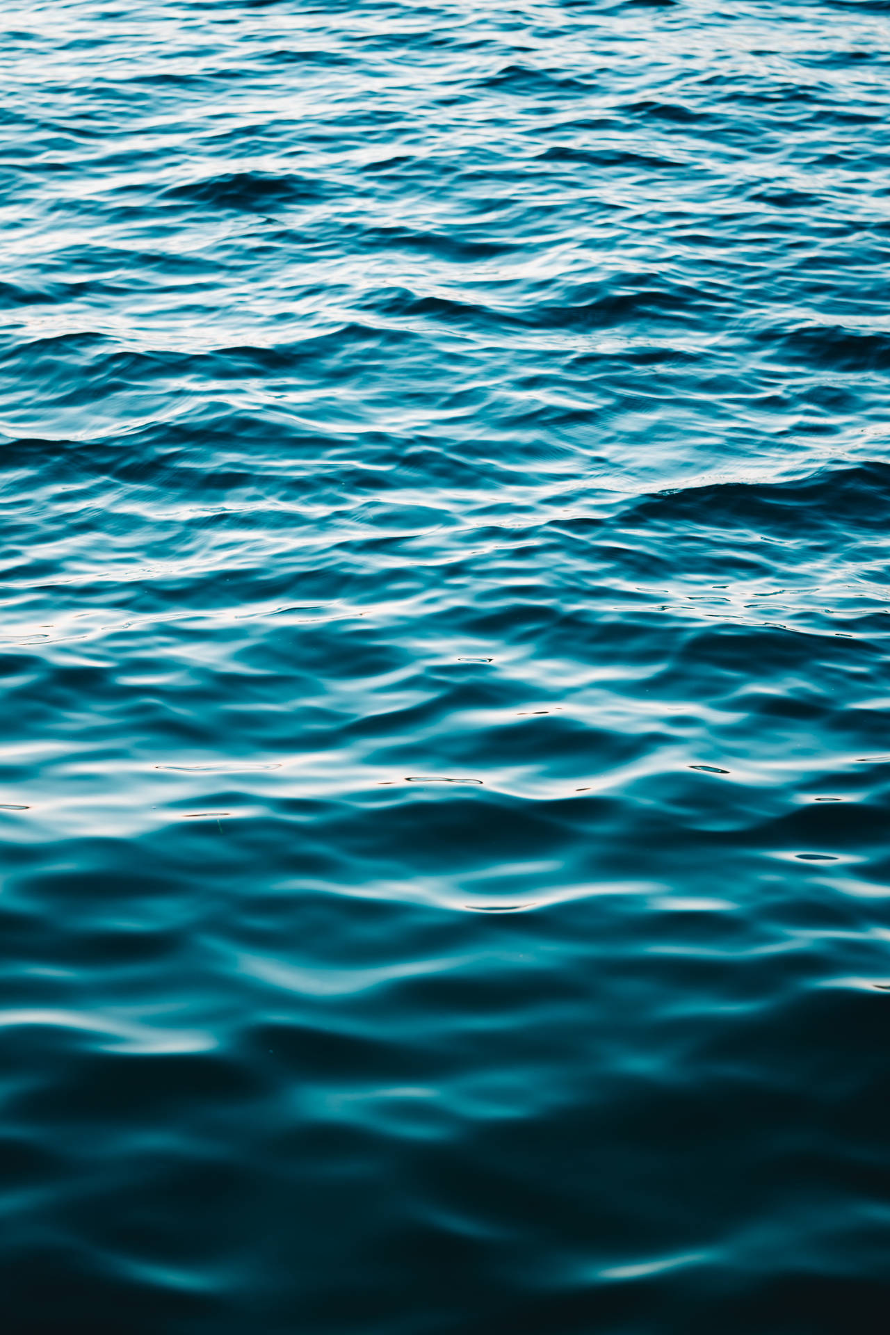 Solid Dark Blue Sea Water Surface Wallpaper