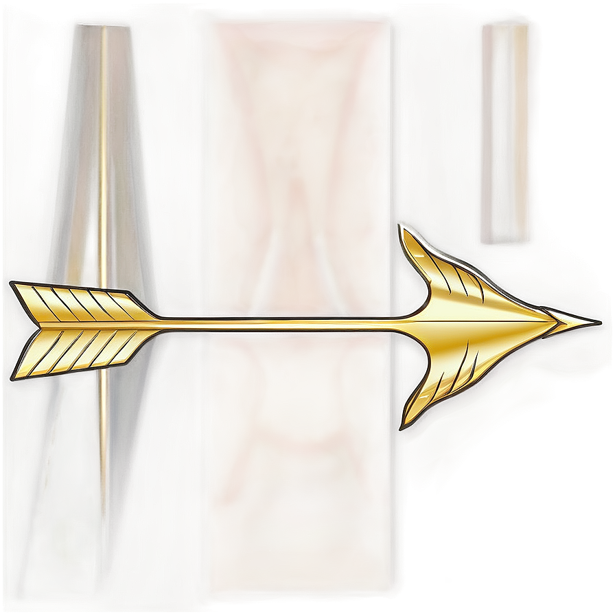 Solid Gold Arrow Outline Png 26 PNG