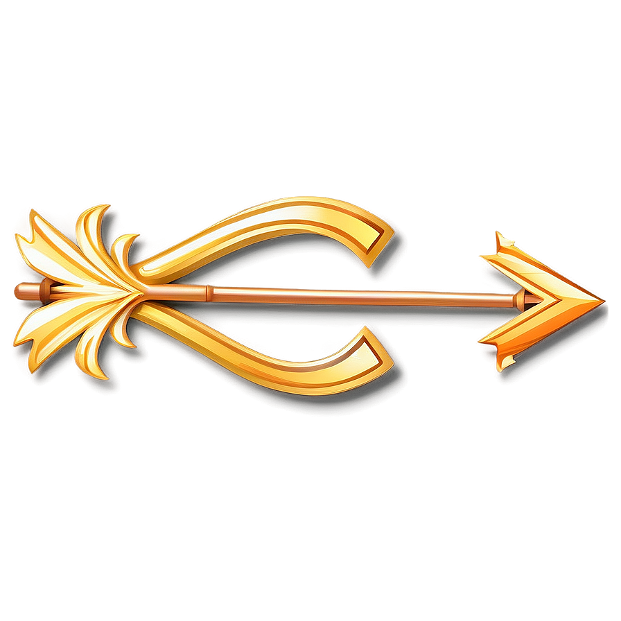 Solid Gold Arrow Outline Png 32 PNG