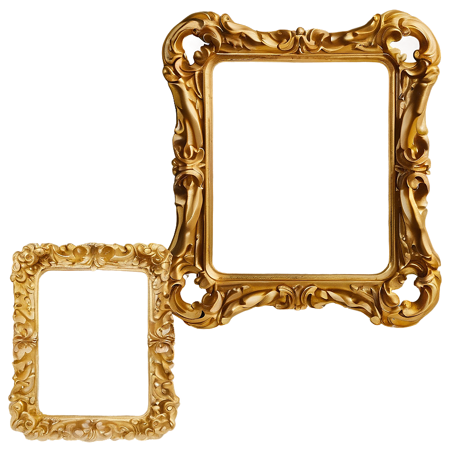 Solid Gold Frame Png 05252024 PNG