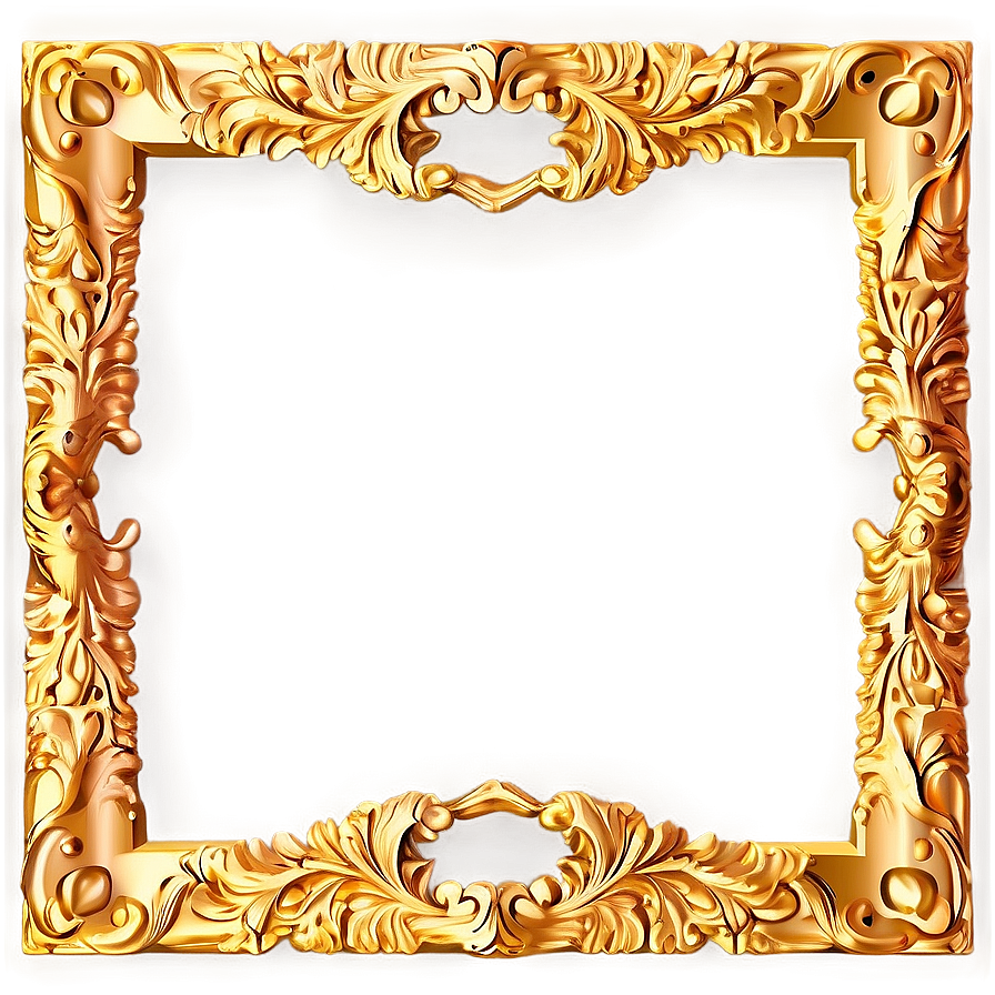 Solid Gold Frame Png Tft PNG