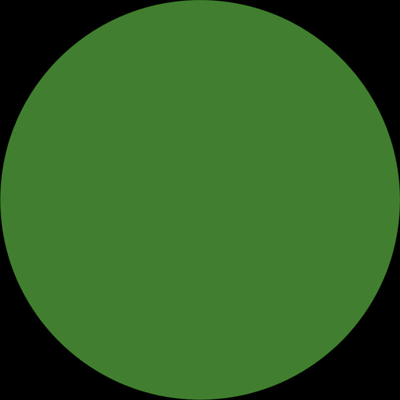 Solid Green Circle Graphic PNG
