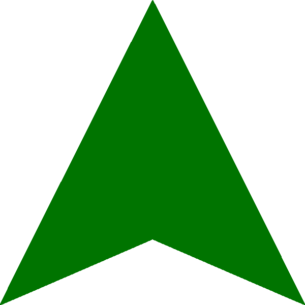 Solid Green Triangle Background PNG